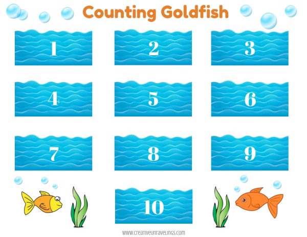 Goldfish Counting Activity Printable